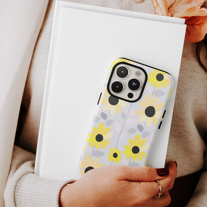 เคส iPhone ดอกทานตะวันเคลือบด้าน 2 ชั้น พิมพ์ลายด้วยมือครึ่งหนึ่ง 