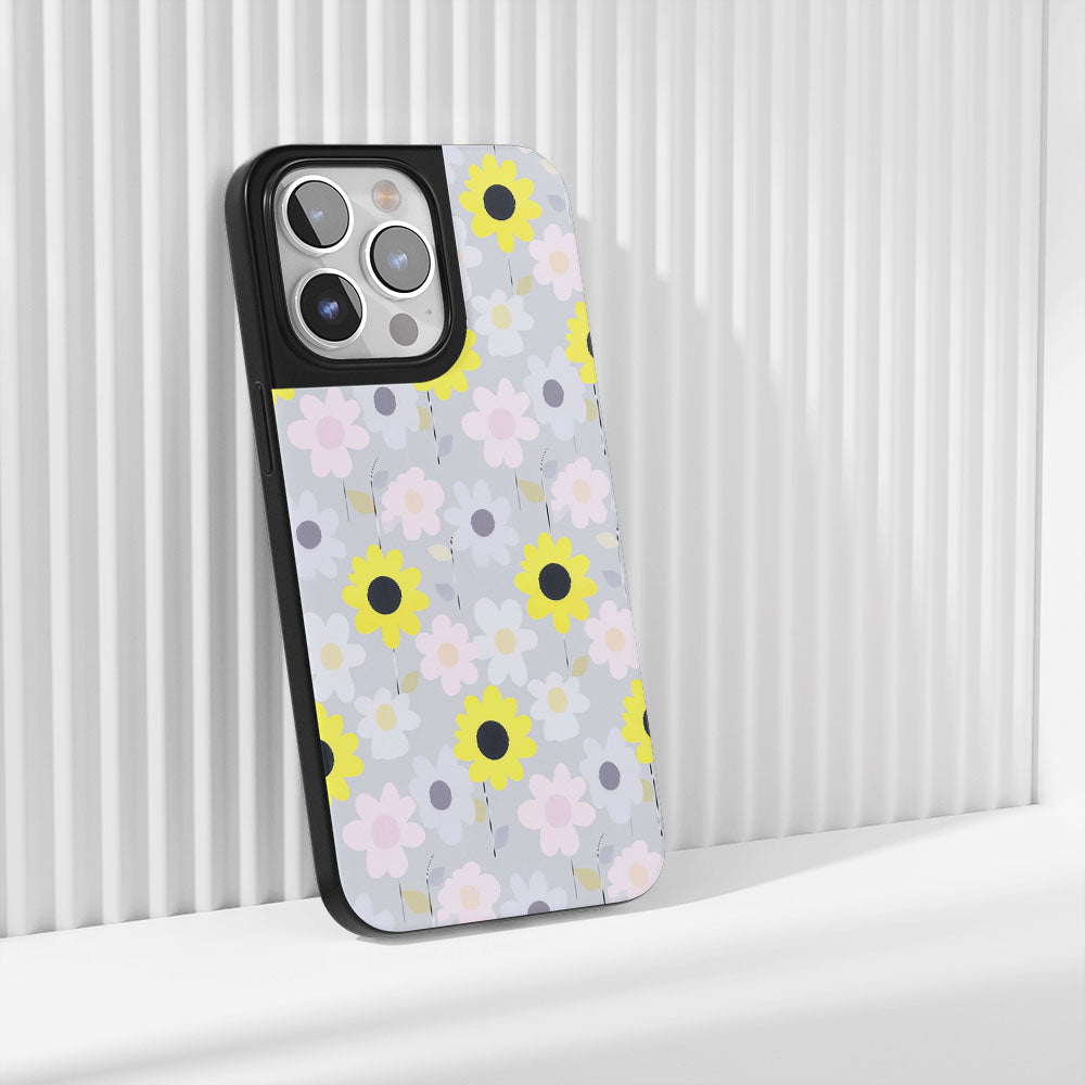 เคส iPhone แบบด้านทนทานระดับอุตสาหกรรมที่มีลวดลายดอกทานตะวัน (รองรับ MagSafe)