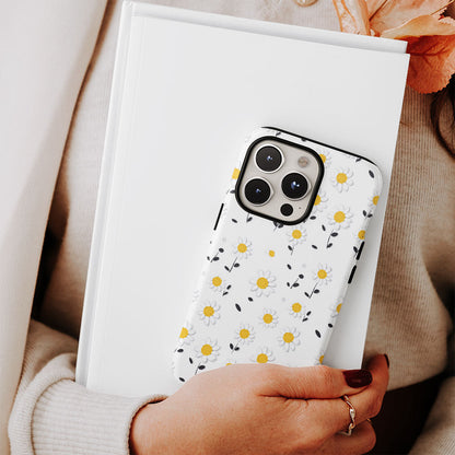 เคส iPhone ดอกทานตะวันเคลือบด้าน 2 ชั้น พิมพ์ลายด้วยมือครึ่งหนึ่ง 