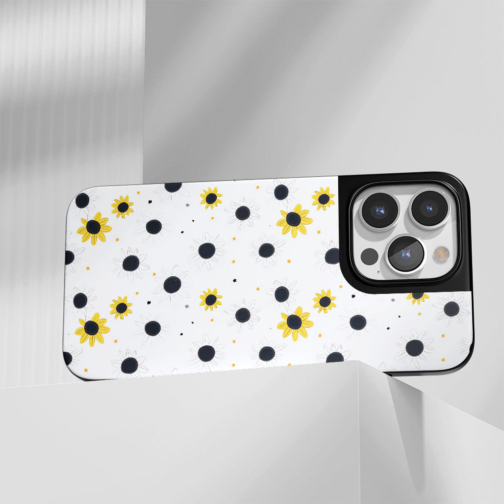 เคส iPhone แบบด้านทนทานระดับอุตสาหกรรมที่มีลวดลายดอกทานตะวัน (รองรับ MagSafe)