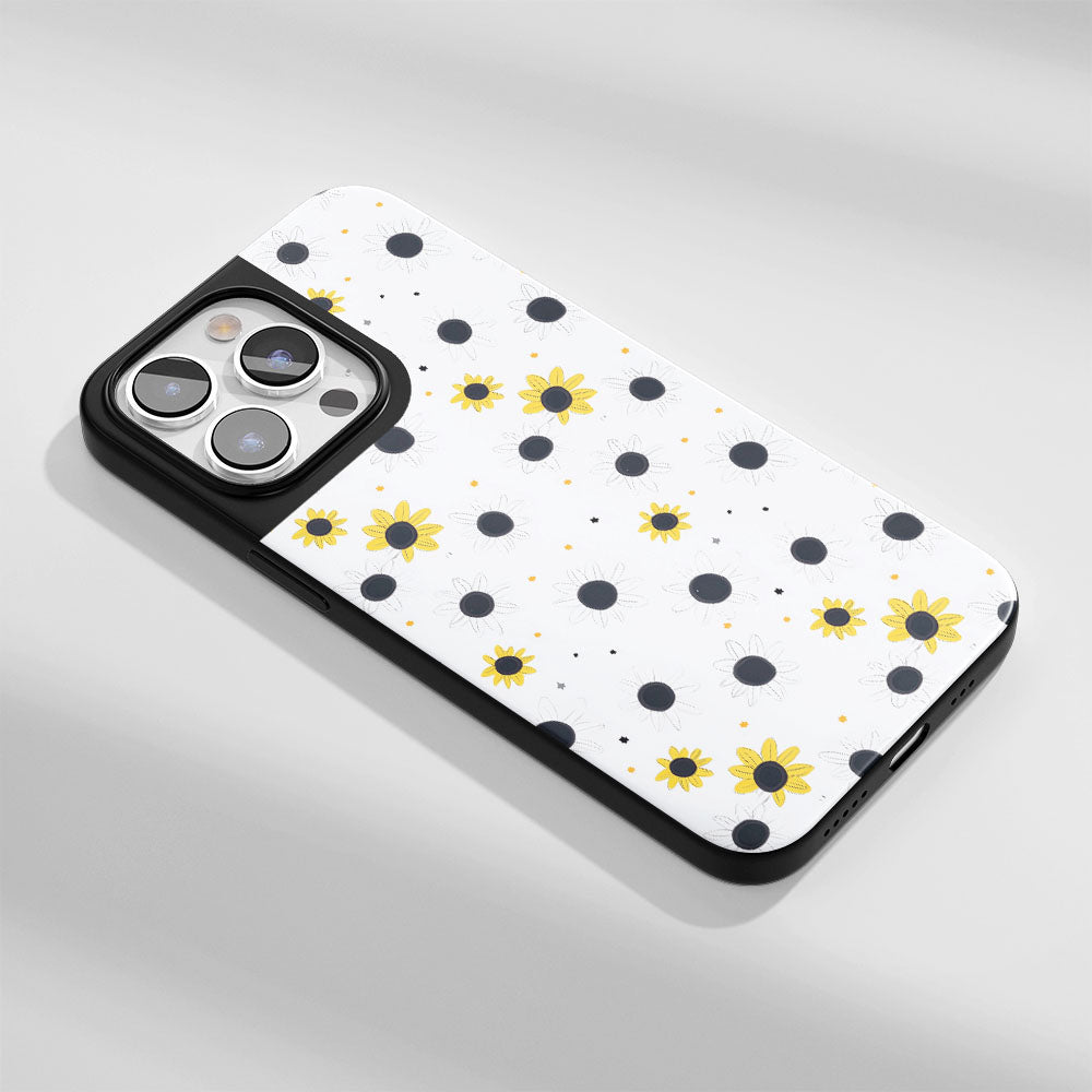 เคส iPhone แบบด้านทนทานระดับอุตสาหกรรมที่มีลวดลายดอกทานตะวัน (รองรับ MagSafe)