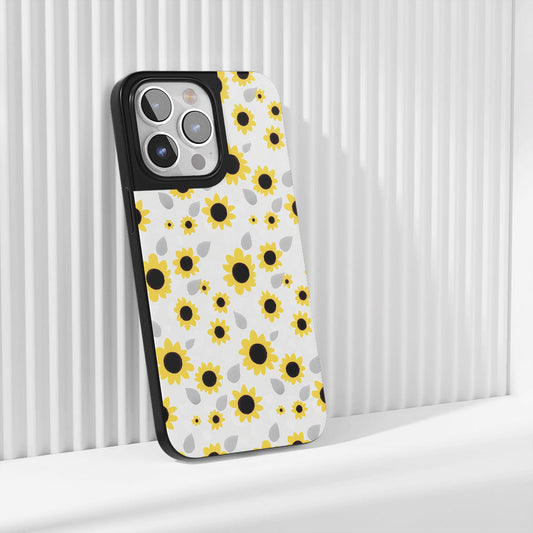 เคส iPhone แบบด้านทนทานระดับอุตสาหกรรมที่มีลวดลายดอกทานตะวัน (รองรับ MagSafe)