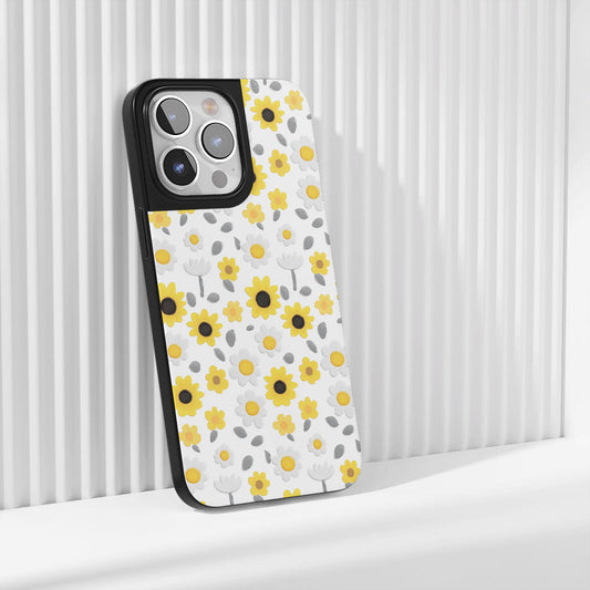 เคส iPhone แบบด้านทนทานระดับอุตสาหกรรมที่มีลวดลายดอกทานตะวัน (รองรับ MagSafe)