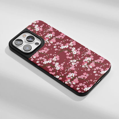 工業級堅韌霧面櫻花 iPhone 手機殼
