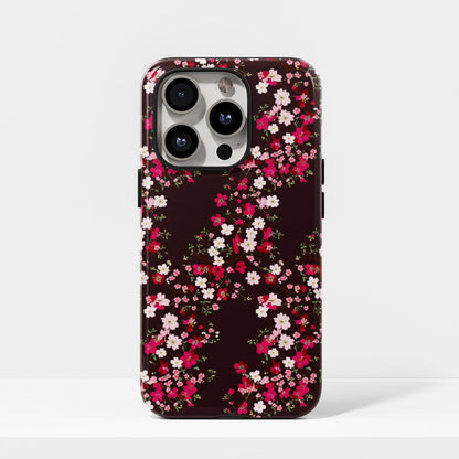 Double-Layer Semi-Handprinted Tough Matte Sakura iPhone Case