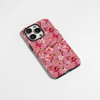 Double-Layer Semi-Handprinted Tough Matte Sakura iPhone Case