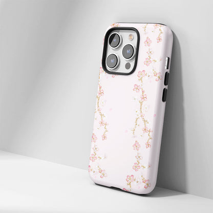 Double-Layer Semi-Handprinted Tough Matte Sakura iPhone Case