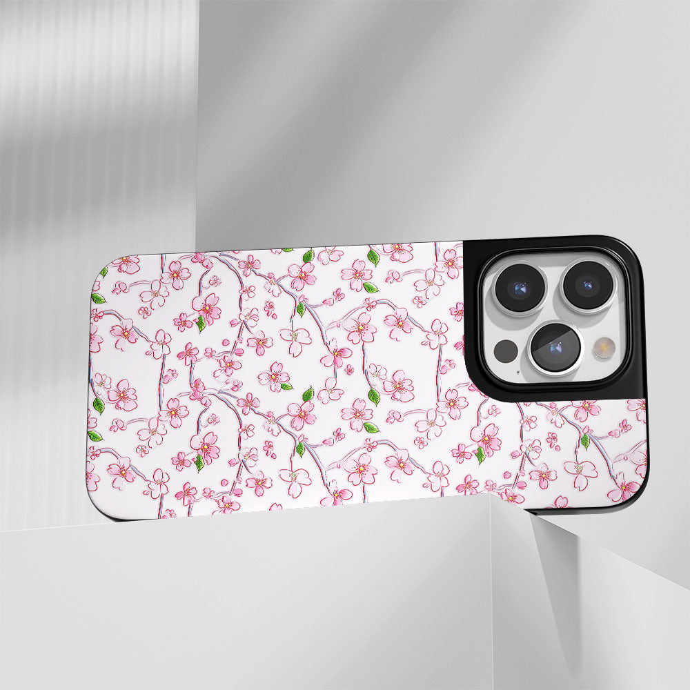 工業級堅固霧面櫻花 iPhone 手機殼（相容於 MagSafe） 