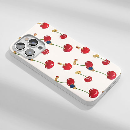 Latest 3rd-Generation Crystal Tough Glossy Cherry iPhone Case (MagSafe-Compatible)