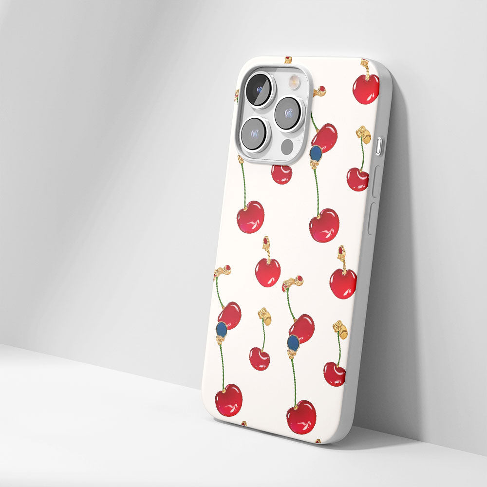 Latest 3rd-Generation Crystal Tough Glossy Cherry iPhone Case (MagSafe-Compatible)