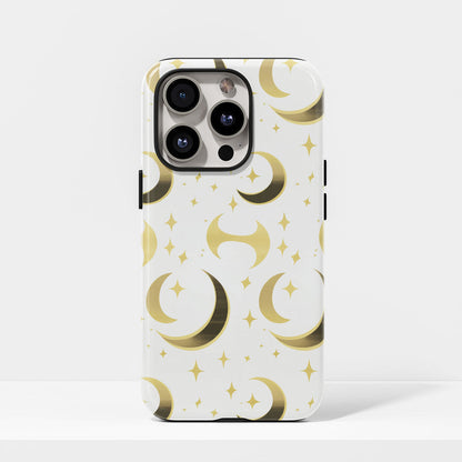 เคส iPhone ดวงจันทร์เคลือบด้านพิมพ์ลายด้วยมือสองชั้น