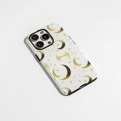เคส iPhone ดวงจันทร์เคลือบด้านพิมพ์ลายด้วยมือสองชั้น