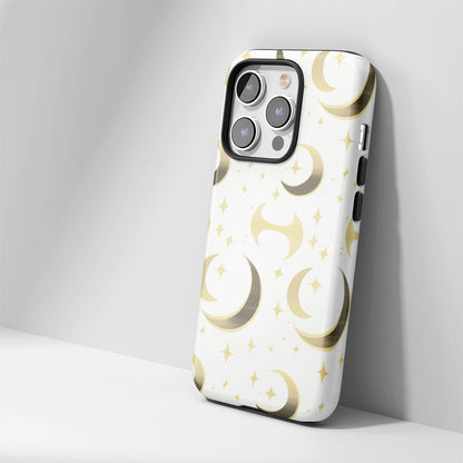 เคส iPhone ดวงจันทร์เคลือบด้านพิมพ์ลายด้วยมือสองชั้น