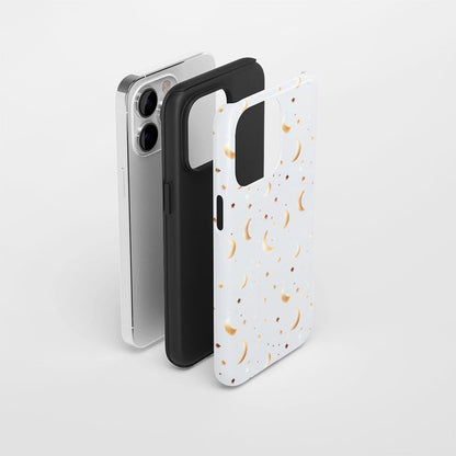 Double-Layer Semi-Handprinted Tough Matte Moon iPhone Case