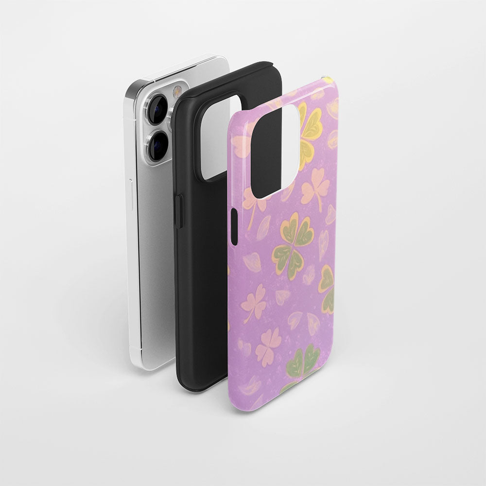 雙層半手印堅韌霧面四葉草 iPhone 手機殼
