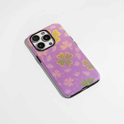 雙層半手印堅韌霧面四葉草 iPhone 手機殼