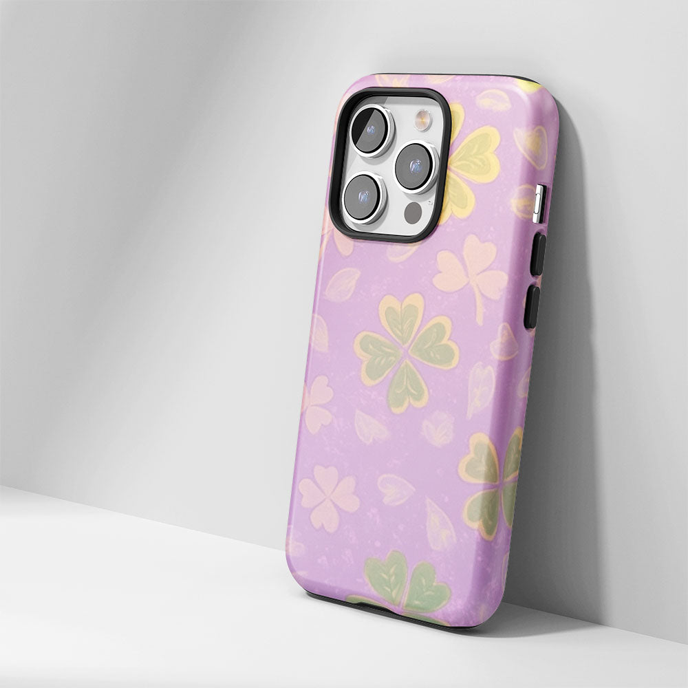雙層半手印堅韌霧面四葉草 iPhone 手機殼