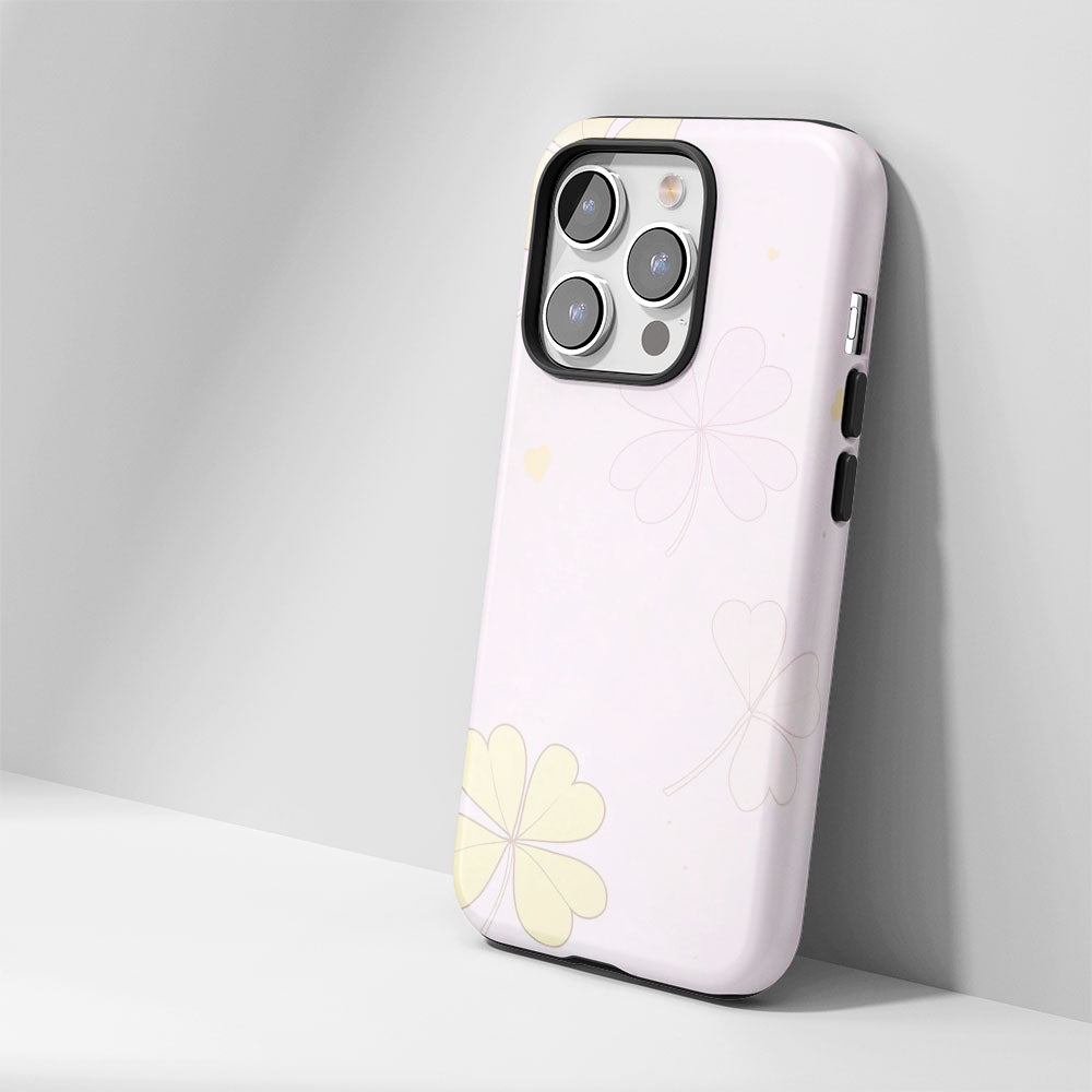 雙層半手印堅韌霧面四葉草 iPhone 手機殼