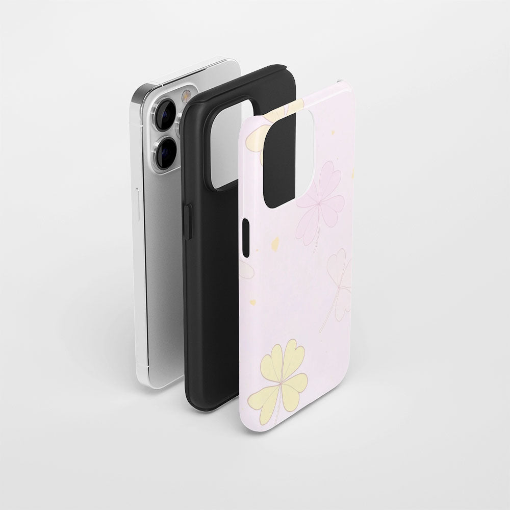 雙層半手印堅韌霧面四葉草 iPhone 手機殼