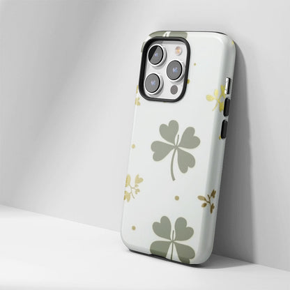 雙層半手印堅韌霧面四葉草 iPhone 手機殼