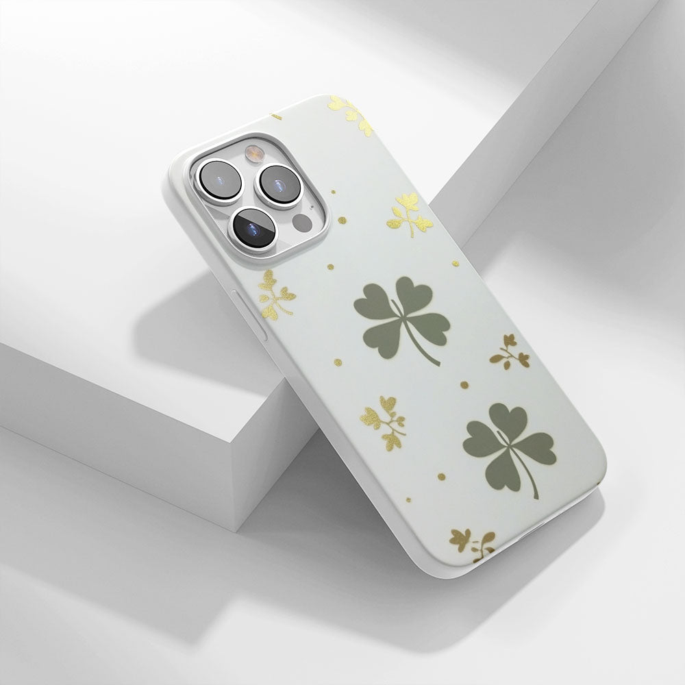 最新第三代水晶堅韌光澤四葉草 iPhone 手機殼（適用於 MagSafe） 