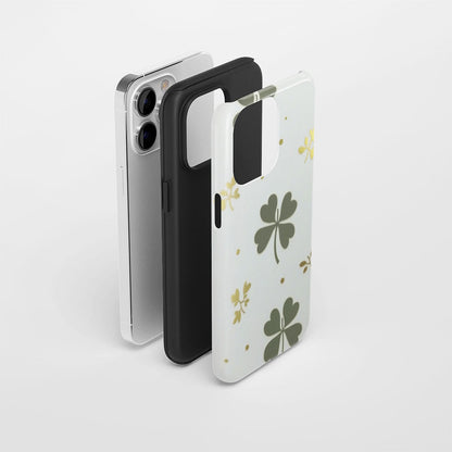 雙層半手印堅韌霧面四葉草 iPhone 手機殼