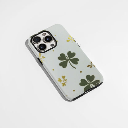 雙層半手印堅韌霧面四葉草 iPhone 手機殼