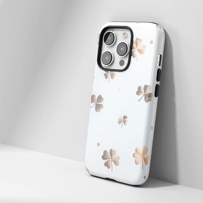 雙層半手印堅韌霧面四葉草 iPhone 手機殼