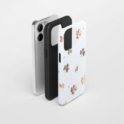 雙層半手印堅韌霧面四葉草 iPhone 手機殼