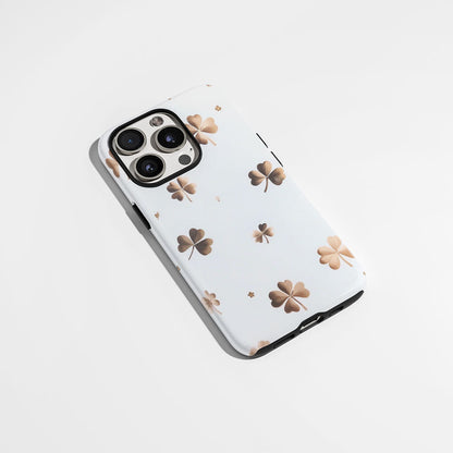 雙層半手印堅韌霧面四葉草 iPhone 手機殼