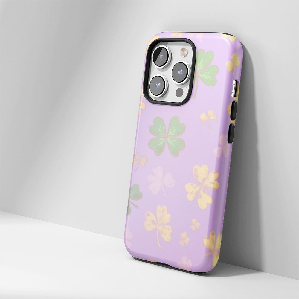 雙層半手印堅韌霧面四葉草 iPhone 手機殼