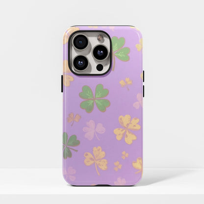 雙層半手印堅韌霧面四葉草 iPhone 手機殼