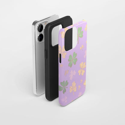 雙層半手印堅韌霧面四葉草 iPhone 手機殼