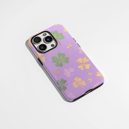 雙層半手印堅韌霧面四葉草 iPhone 手機殼