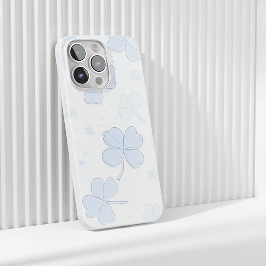 Latest 3rd-Generation Crystal Tough Glossy Four Leaf Clover iPhone Case (MagSafe-Compatible)