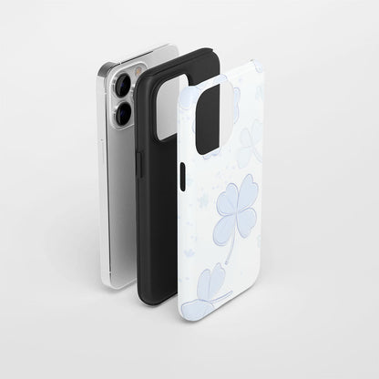 雙層半手印堅韌霧面四葉草 iPhone 手機殼