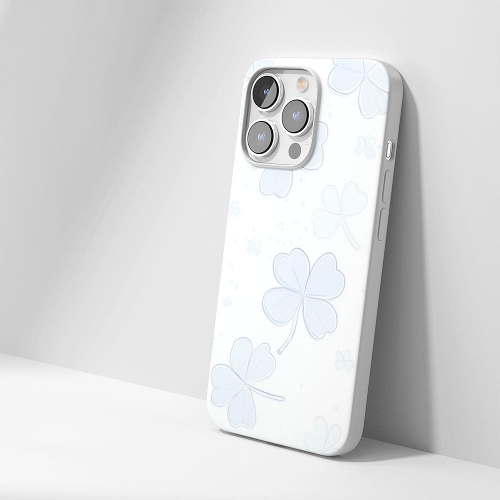 Latest 3rd-Generation Crystal Tough Glossy Four Leaf Clover iPhone Case (MagSafe-Compatible)