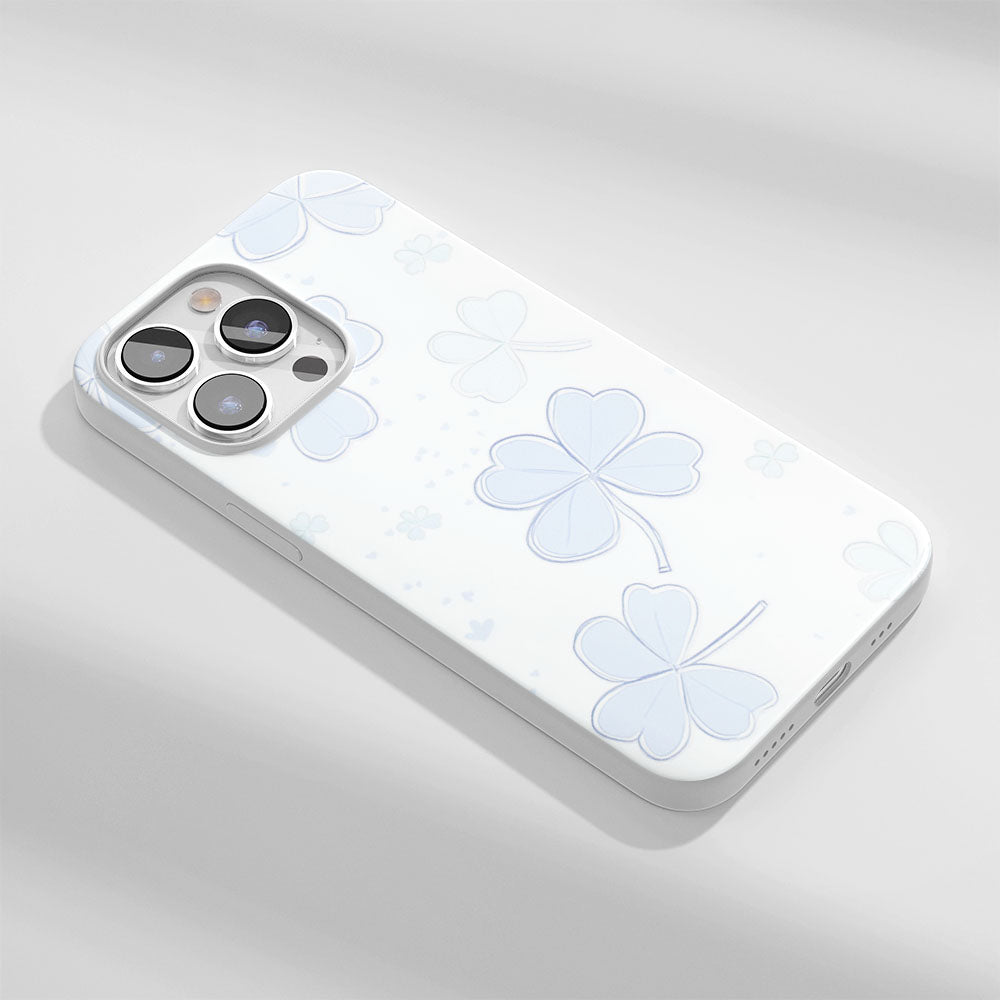 Latest 3rd-Generation Crystal Tough Glossy Four Leaf Clover iPhone Case (MagSafe-Compatible)