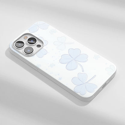Latest 3rd-Generation Crystal Tough Glossy Four Leaf Clover iPhone Case (MagSafe-Compatible)