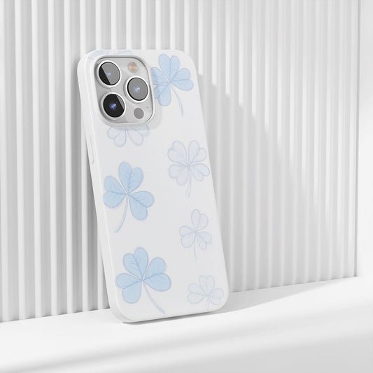 Latest 3rd-Generation Crystal Tough Glossy Four Leaf Clover iPhone Case (MagSafe-Compatible)