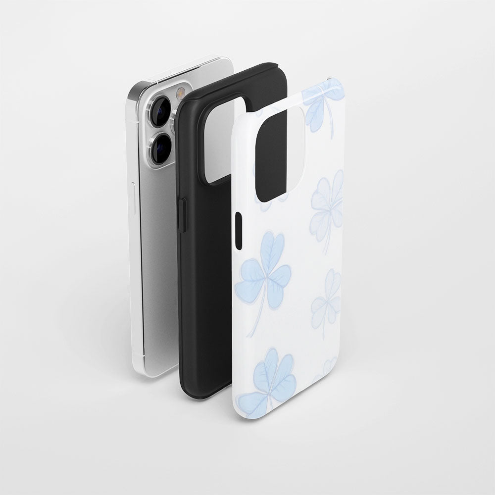 雙層半手印堅韌霧面四葉草 iPhone 手機殼