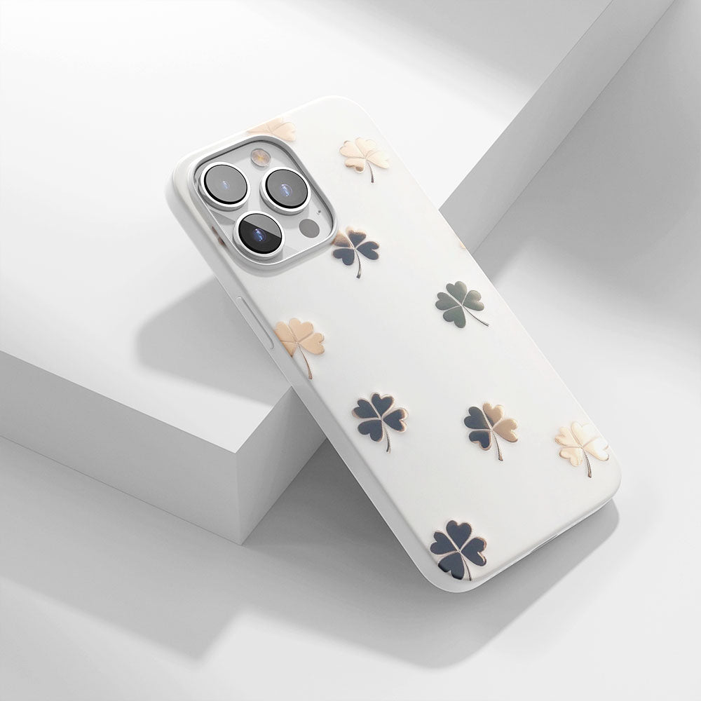 最新第三代水晶堅韌光澤四葉草 iPhone 手機殼（適用於 MagSafe） 
