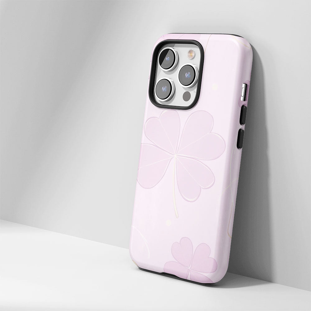 雙層半手印堅韌霧面四葉草 iPhone 手機殼