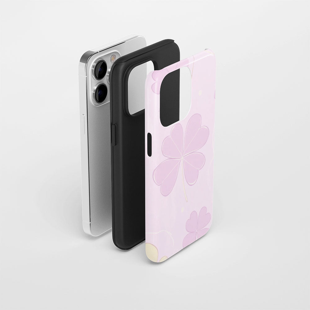 雙層半手印堅韌霧面四葉草 iPhone 手機殼
