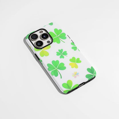 雙層半手印堅韌霧面四葉草 iPhone 手機殼