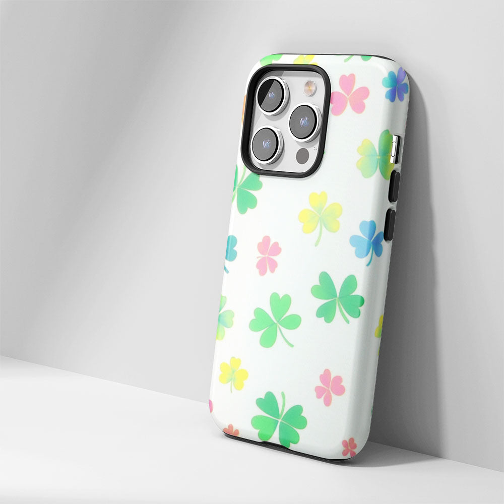 雙層半手印堅韌霧面四葉草 iPhone 手機殼