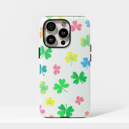 雙層半手印堅韌霧面四葉草 iPhone 手機殼