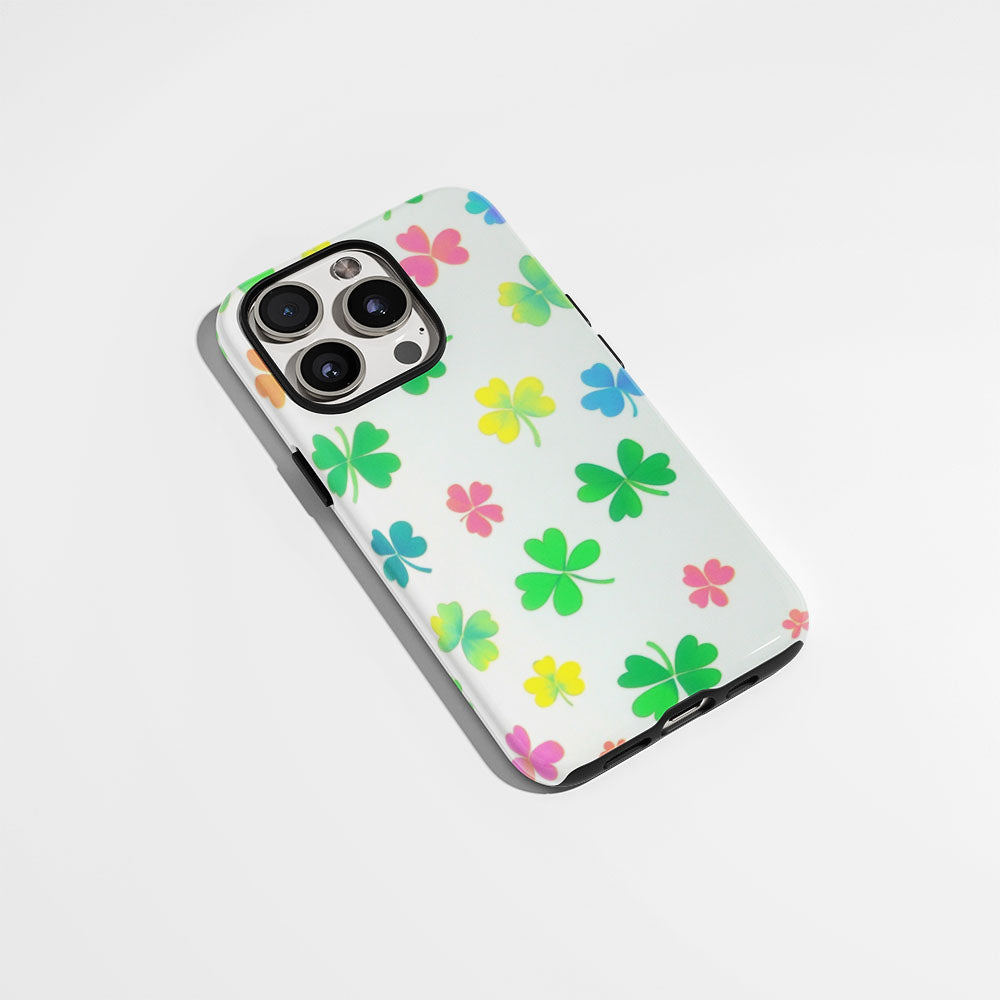 雙層半手印堅韌霧面四葉草 iPhone 手機殼