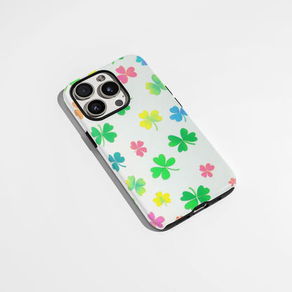 雙層半手印堅韌霧面四葉草 iPhone 手機殼