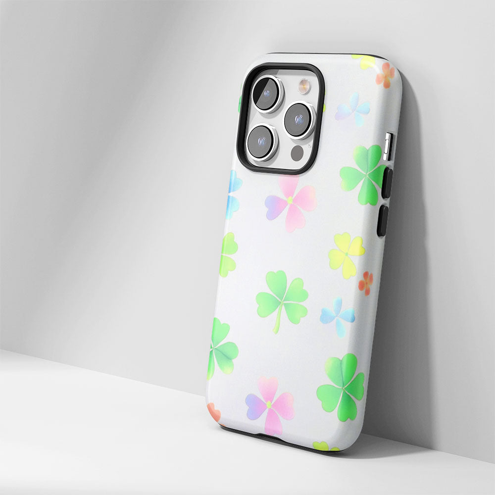 雙層半手印堅韌霧面四葉草 iPhone 手機殼